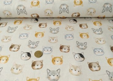 Carlo Hilco French Terry brushed with cat heads